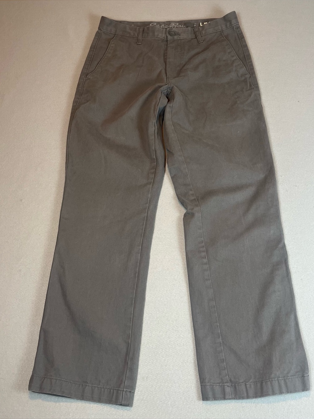 Eddie Bauer Mens Chino Pants 30x30 Gray Legend Wash Classic Fit Cotton Casual
